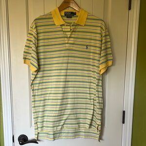 Polo by Ralph Lauren Classic Yellow and Blue Polo Shirt